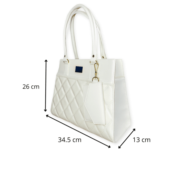 23 cm (3) Bolso Dunia Color Blanco